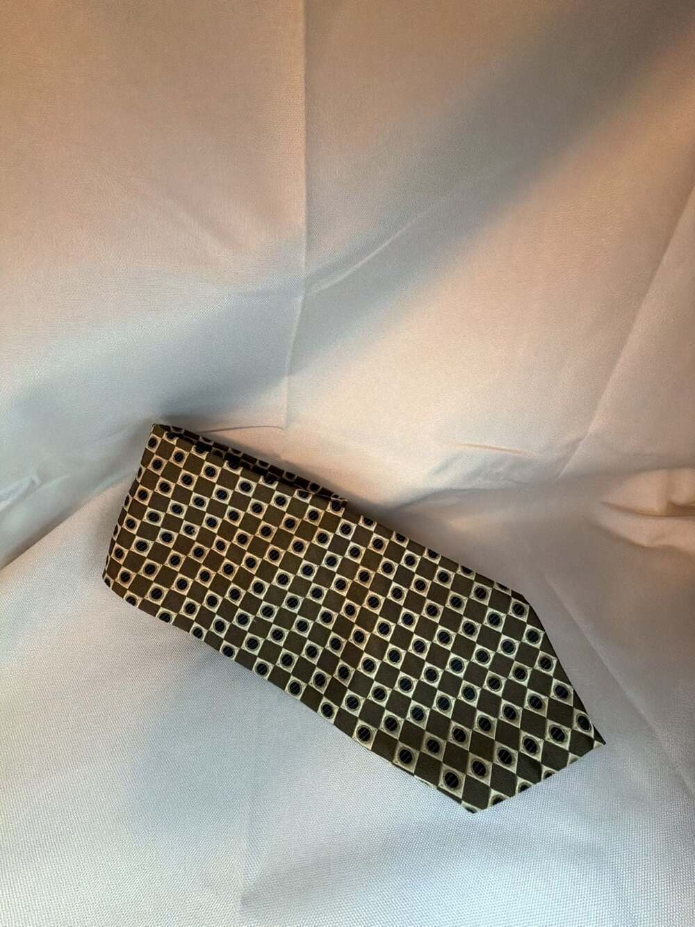 Roberto Villini Collezioni 100% Silk Geometric Pattern Tie